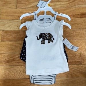 Carter’s Baby Girl’s 3 Piece Tank/Short Set NB